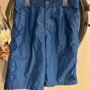 Boys Zero  Xposure Blue Striped Swim Trunks